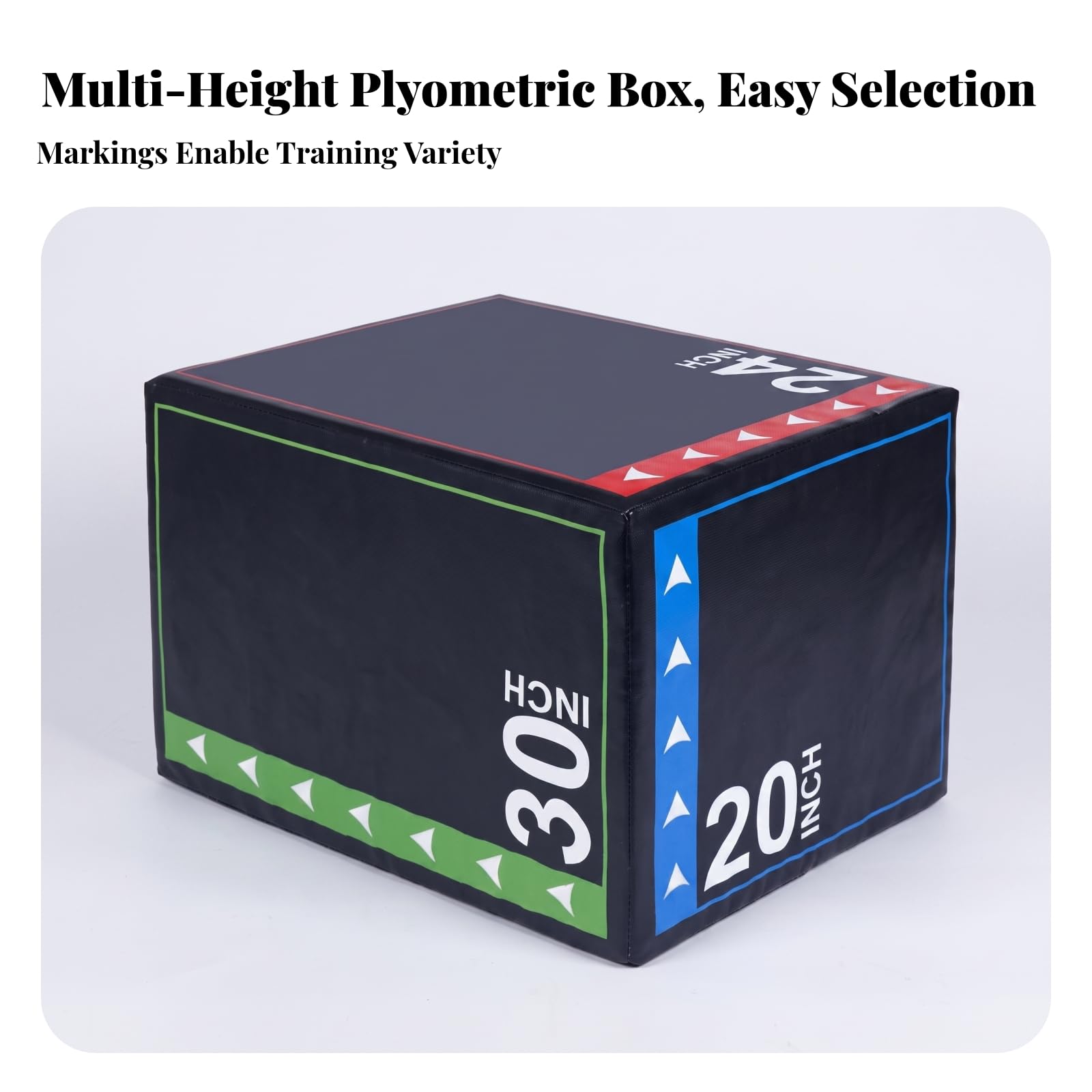 Amagogo Jump Pliometrico Cubo Allenamento Box Jumps Step Fitness Schiuma Rivestita Superficie AntiGraffio Numerazioni Applicazioni Adatto a Palestra Casa Allenamenti Condizionamento | Antiscivolo, Morbido, Scatola da Salto, per Casa, Atleti, Appassionati