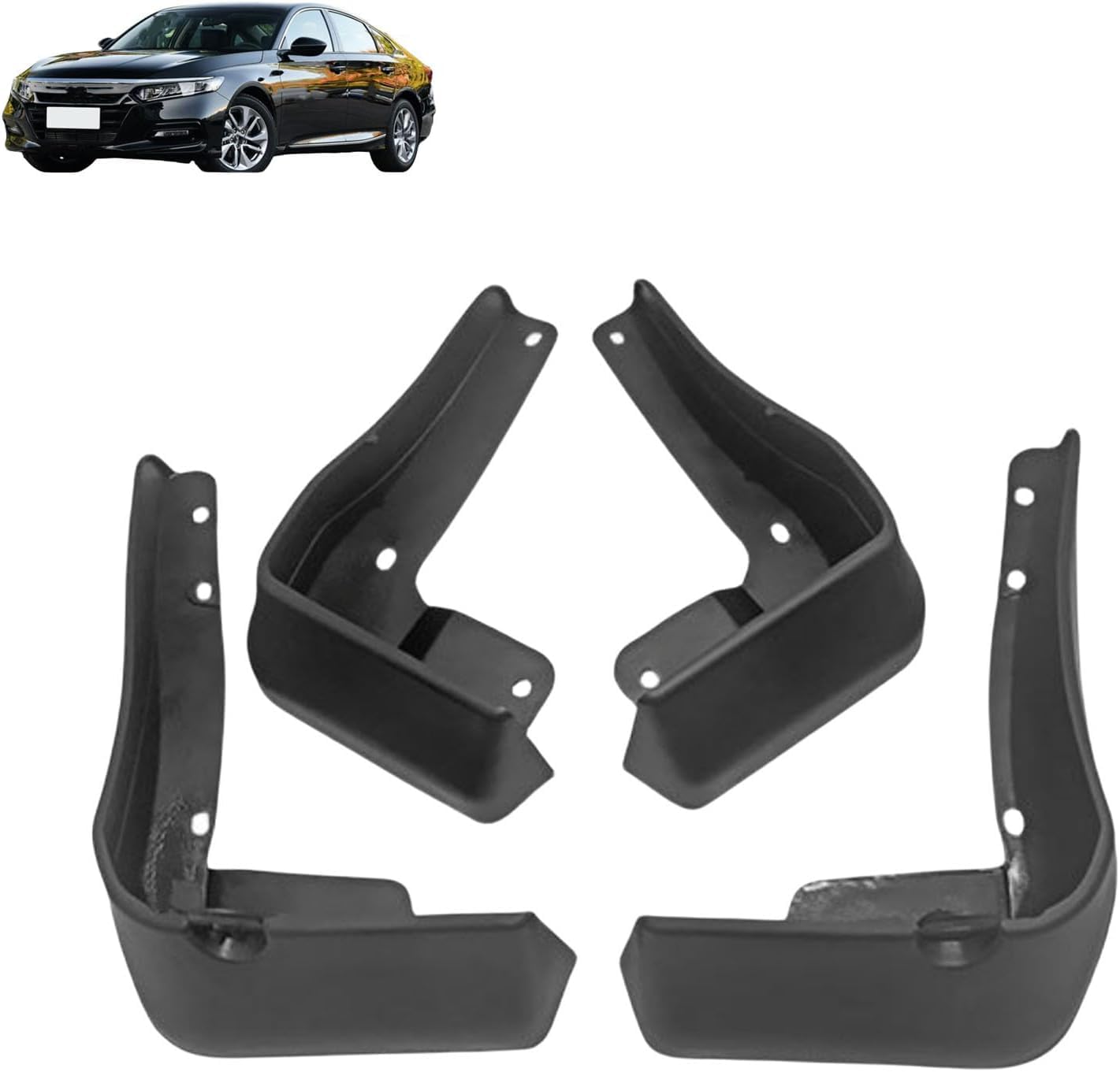 liufangfc 4PCS Heavy Duty Rubber Mud Flaps for Accord 2018