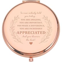 FrereFeter Valentines Day Basket Stuffers for Daughter Compact Mirror Spouse Gifts for Girlfriend Inspirational Appreciaton Sobriety Gifts for Women Teen Girls Thoughtful Gifts for Coworkers Friends