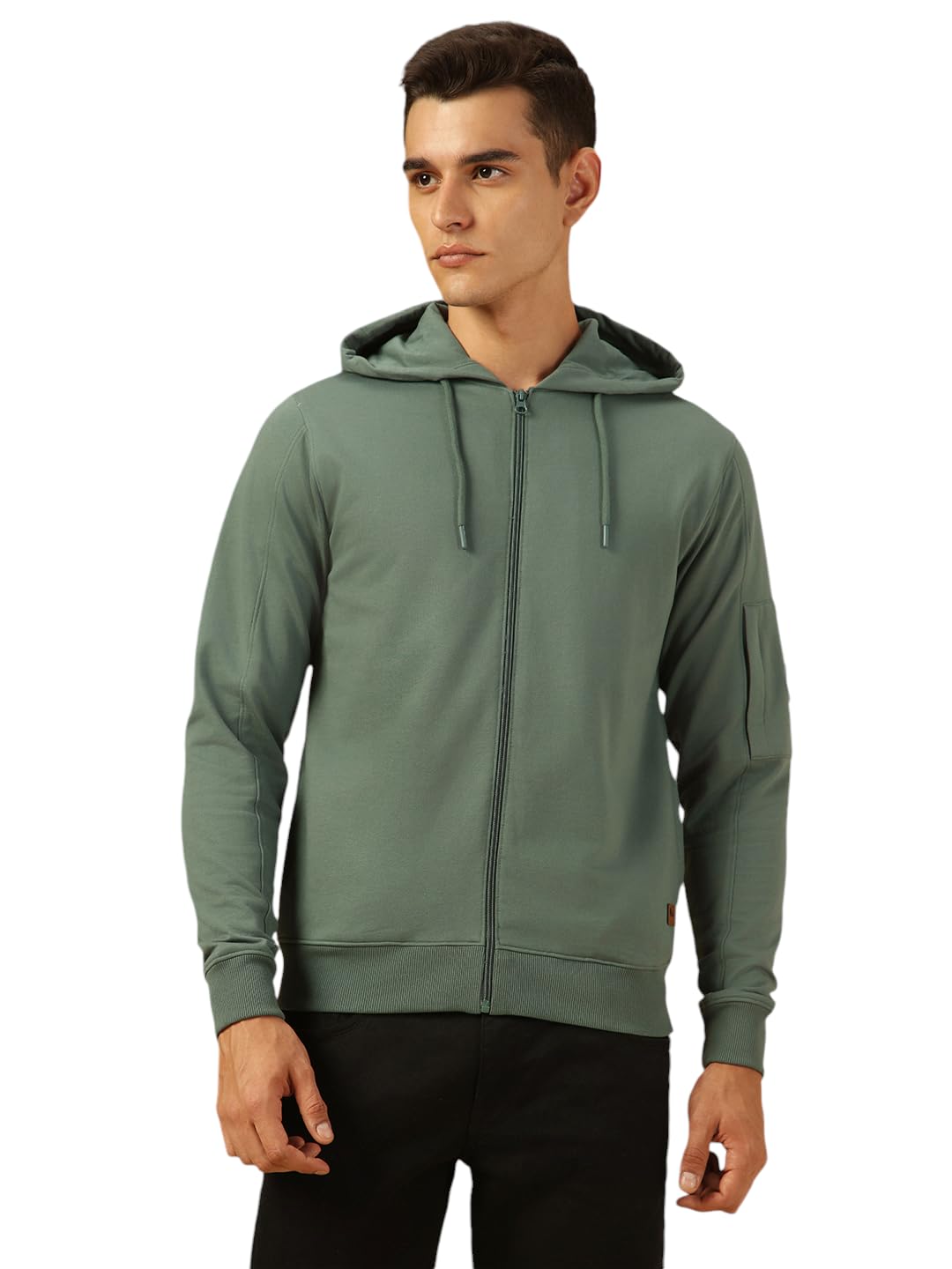 dennis lingo Men Solid Polycotton Regular Fit Full Sleeves Front-Open Sweatshirts-picture-35