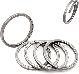Titanium Key Rings Heavy Duty Side Push Split Key Chain Rings for Key Carabiner Quick Release Keychain Rings