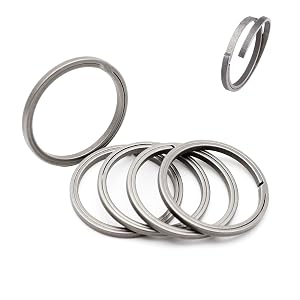 Titanium Key Rings Heavy Duty Side Push Split Key Chain Rings for Key Carabiner Quick Release Keychain Rings