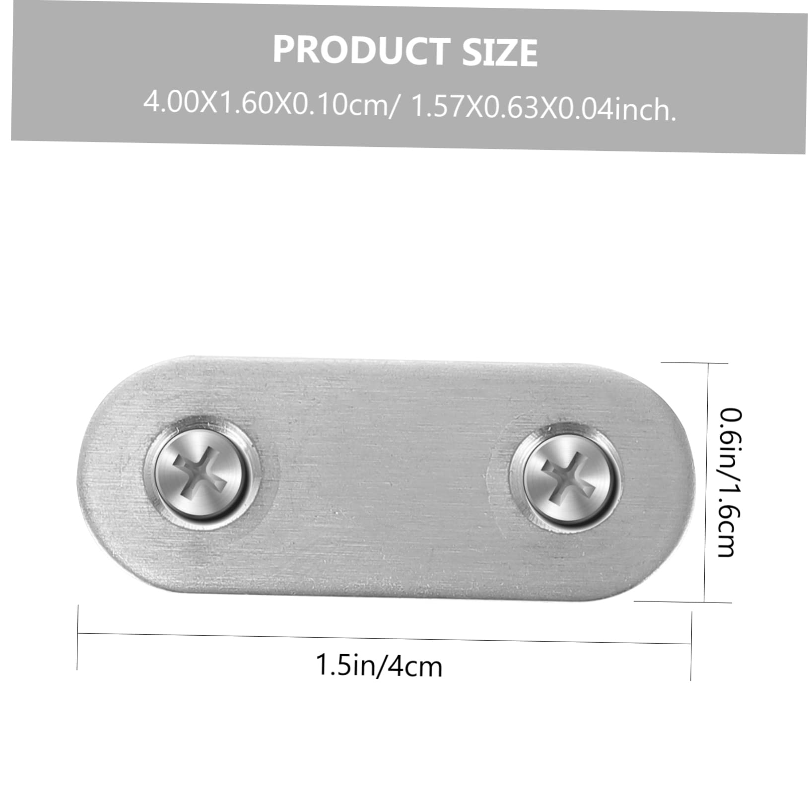 ARTIBETTER 22 Pack Stainless Steel Straight Brackets Flat Mounting for Wood Furniture Repair