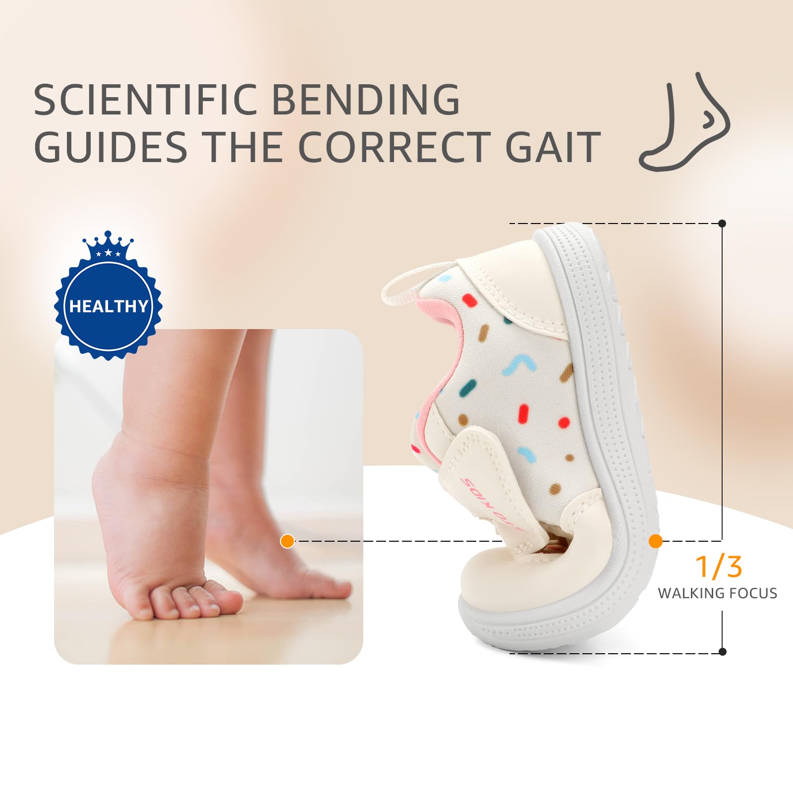 STQ KIDS Barefoot Niños Zapatillas Deportivas Niña Calzado Respetuoso Bebe Primeros Pasos Moda Clásicas Non-Slip Descalzo con Caída Cero al Aire Libre Antideslizante para Mejor Regalo