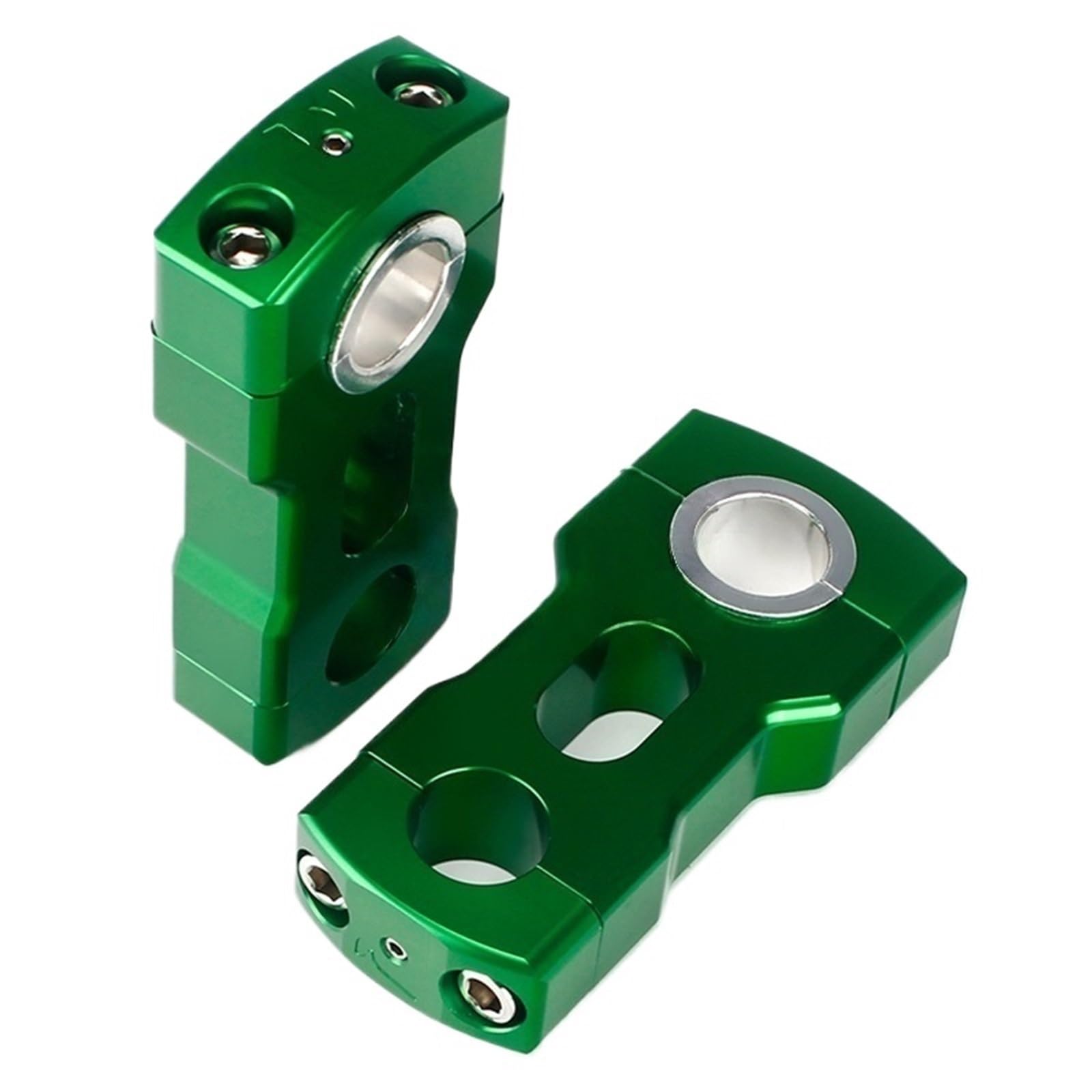 EHYSYN Handlebar Risers 2" Height Ski ATV UTV Quad 22mm 28mm Bar Clamp(3 inch green)