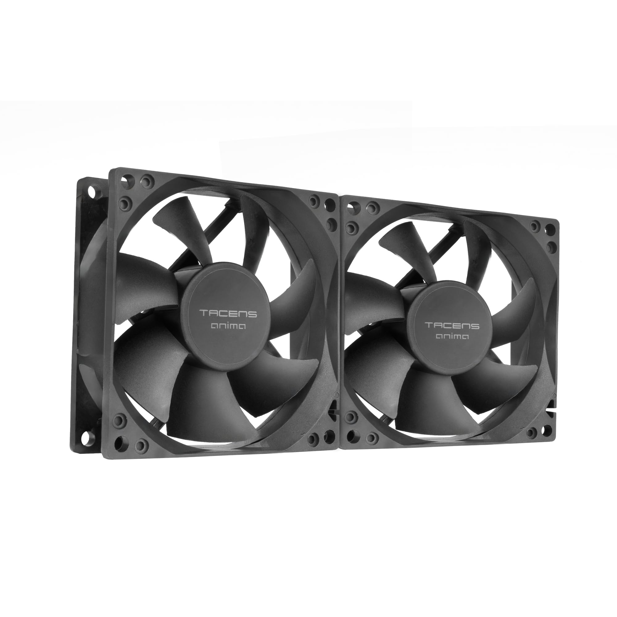 Tacens Anima AF8X2, Kit 2X Ventiladores 80mm, Funcionamiento Ultrasilencioso, Rodamientos FLUXUS, Flujo de Aire Optimizado, Estructura Reforzada Antivibraciones, Rendimiento Térmico Eficiente, Negro