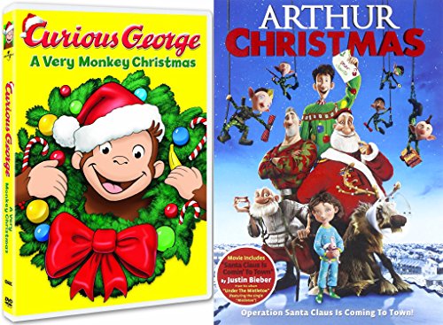 Curious George DVD & Arthur Christmas Operation Santa Clause Holiday Movie Set - //coolthings.us