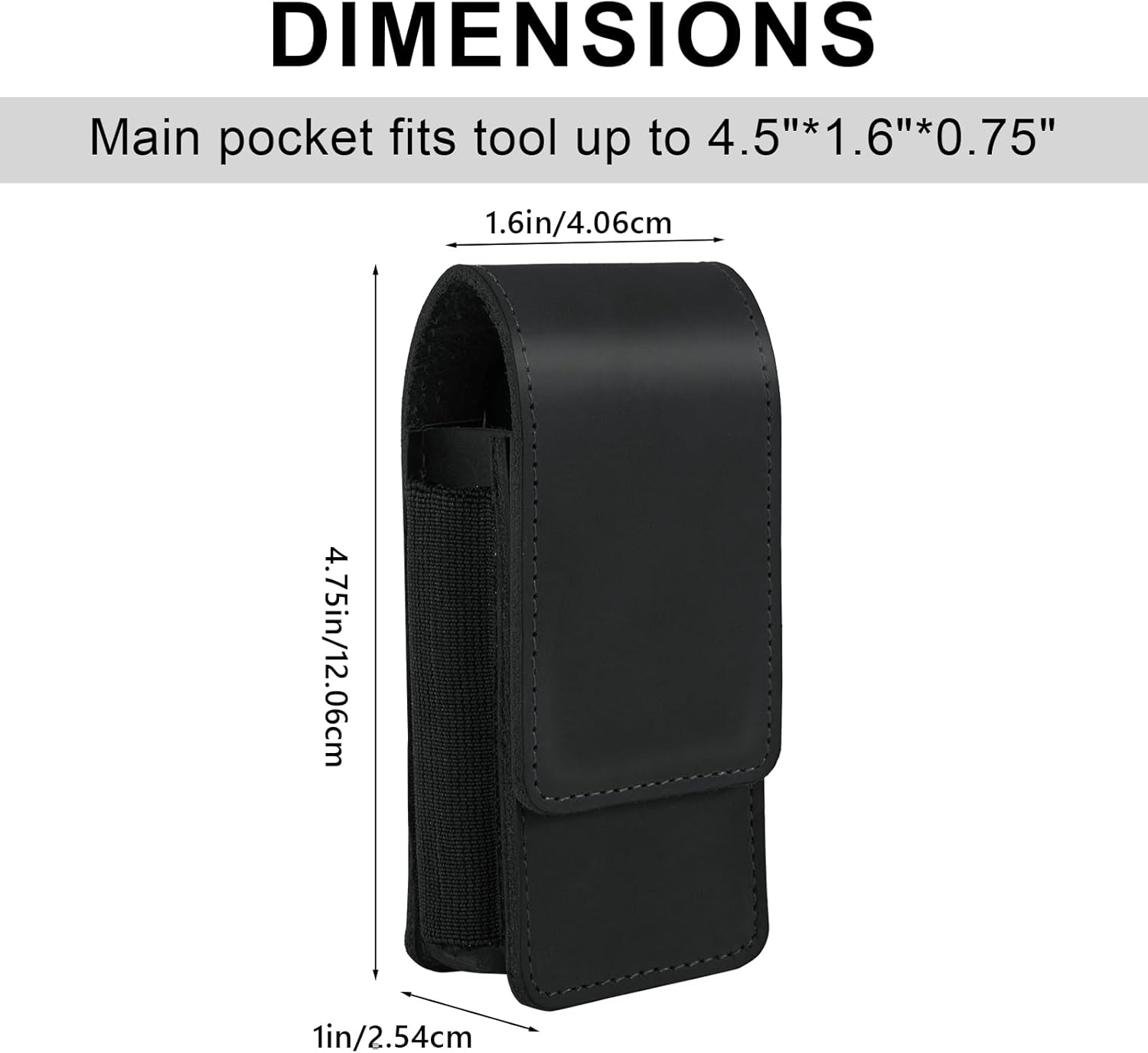 Leather Multitool Sheath Belt Holster Tool Pouch for Leatherman, Leather Pocket Organizer, Multitool Pouch Fits Folding Tool, EDC Multi Tool Sheath, Multi-Purpose Belt Clip - Image 2