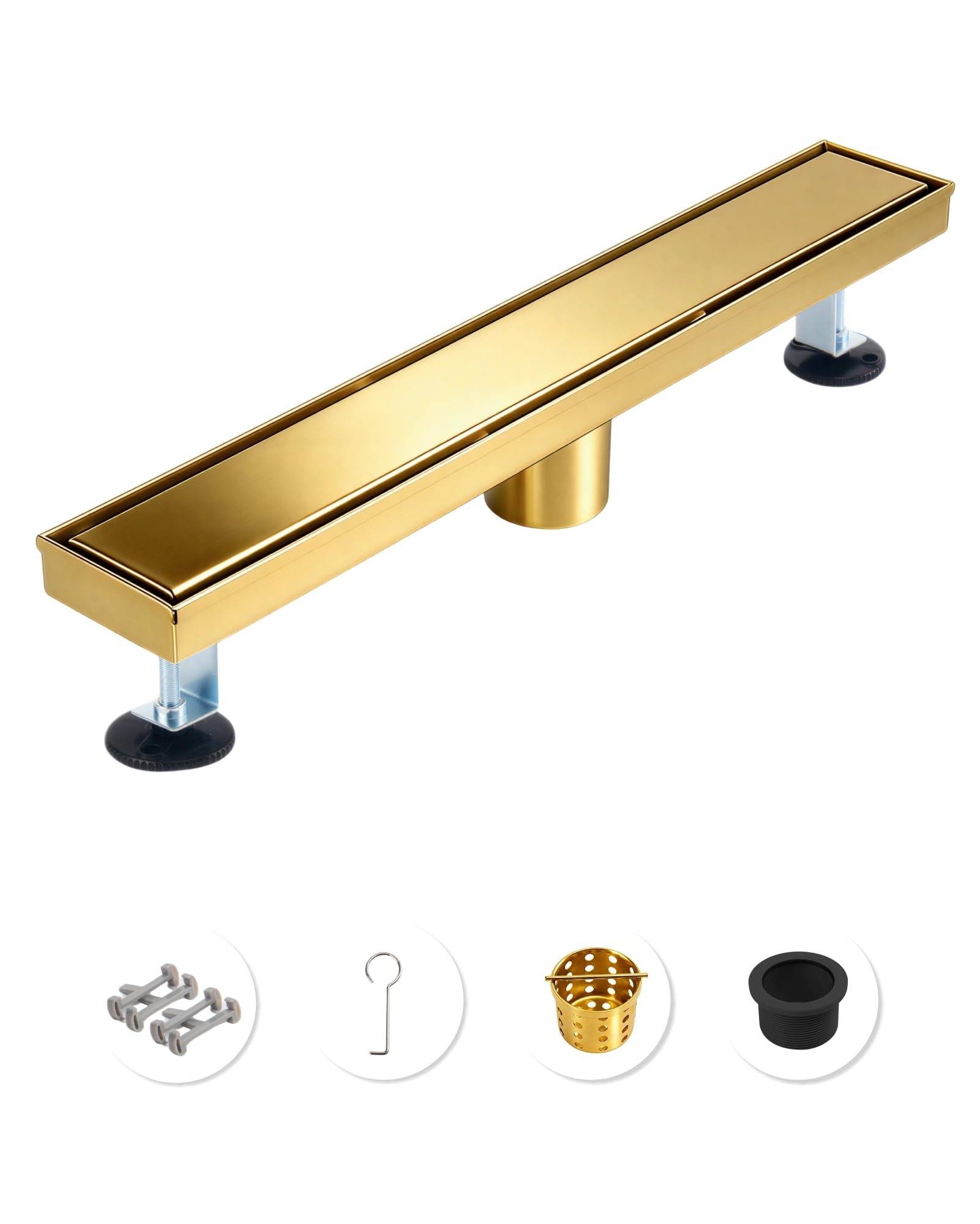18 Inch Brushed Gold Linear Shower Drain