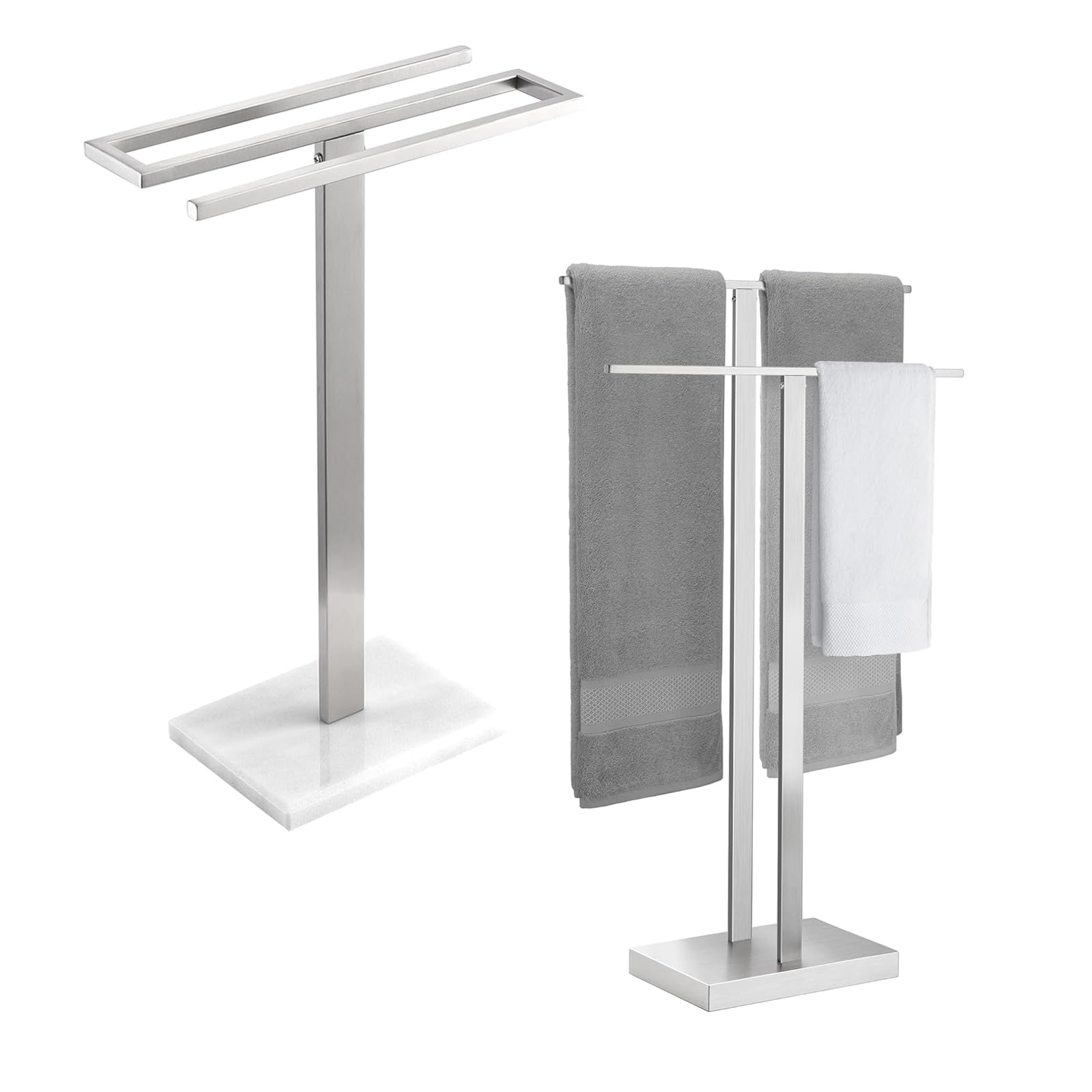 KES Hand Towel Stand with Marble Base & Freestanding Towel Rack for Bathroom, BTH223-2+BTH231-2