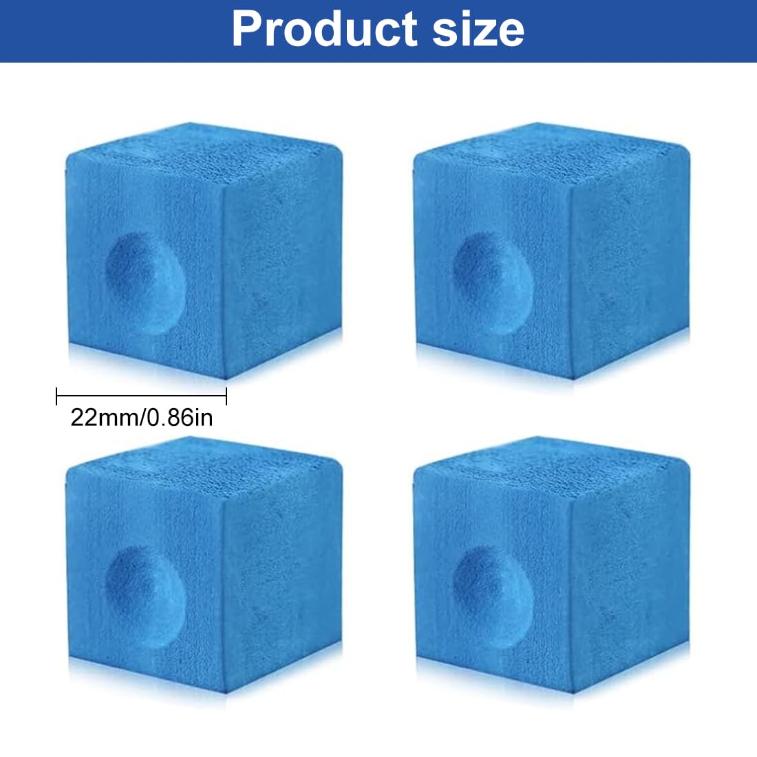 Profesional 6 Piezas Tiza de Billar Accesorios Azul