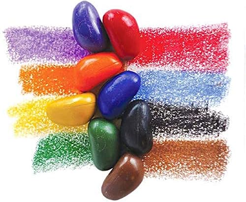 Miniatura 2 de Crayon Rocks, Crayones en forma de roca, 8 colores, agarre de trípode hecho para el desarrollo de escritura a mano en niños y niños pequeños,