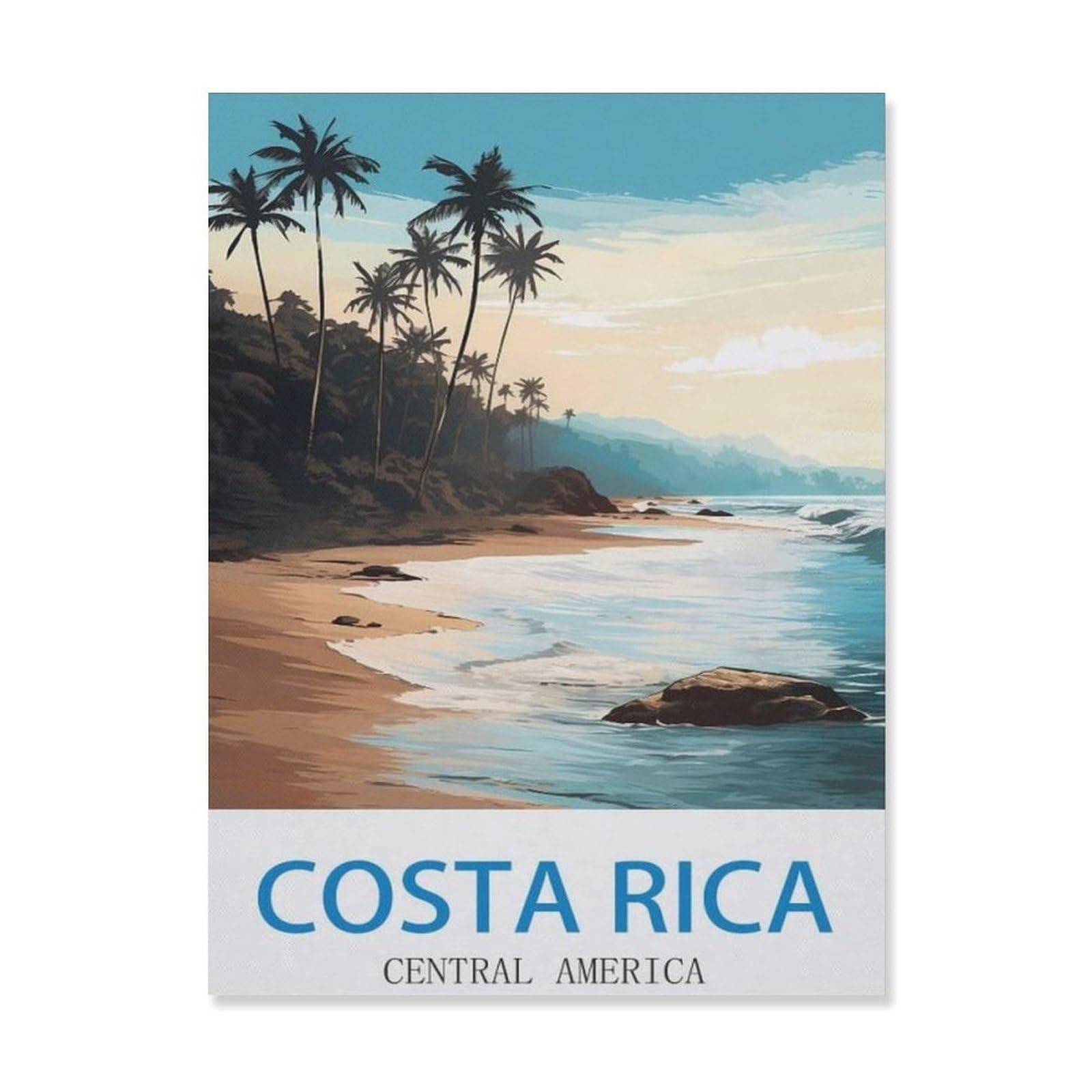 Vintage Metal Tin Sign，Costa Rica Central America，Bath Room Decor, Nursery Decor, Home Decor, Bathroom Wall Art Tin plaque(30x40cm）12x16 inch-EH24