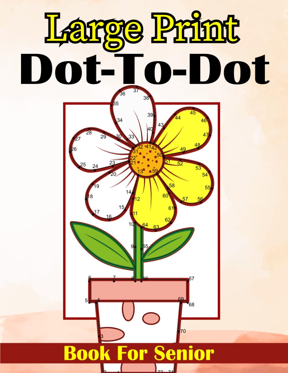 Large Print Dot To Dot Book For Senior: Giant Jumbo Dot To Dot For Seniors And Adults | Baby Animals, Sea Life, Birds, And More