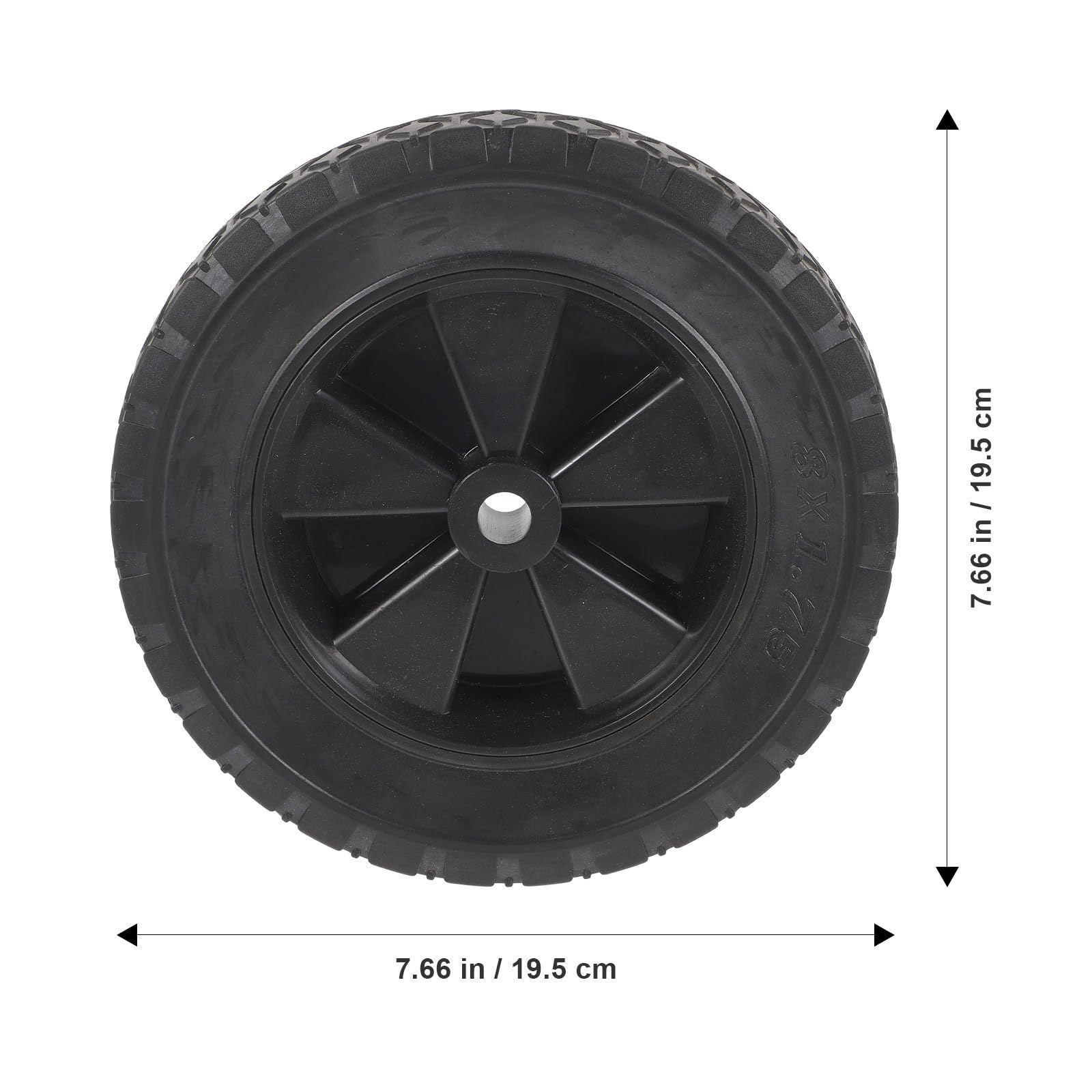 NUOBESTY Rueda de Goma Duradera para Carro de Jardín y Cortacésped, Reemplazo Fácil de Instalar para Ruedas Giratorias de Carrito y Wagon Negro