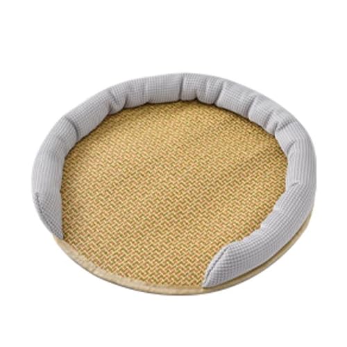 Luojuny Cojín redondo para gatos de 30/40/50 cm, suave, transpirable, para gatos de interior, lavable