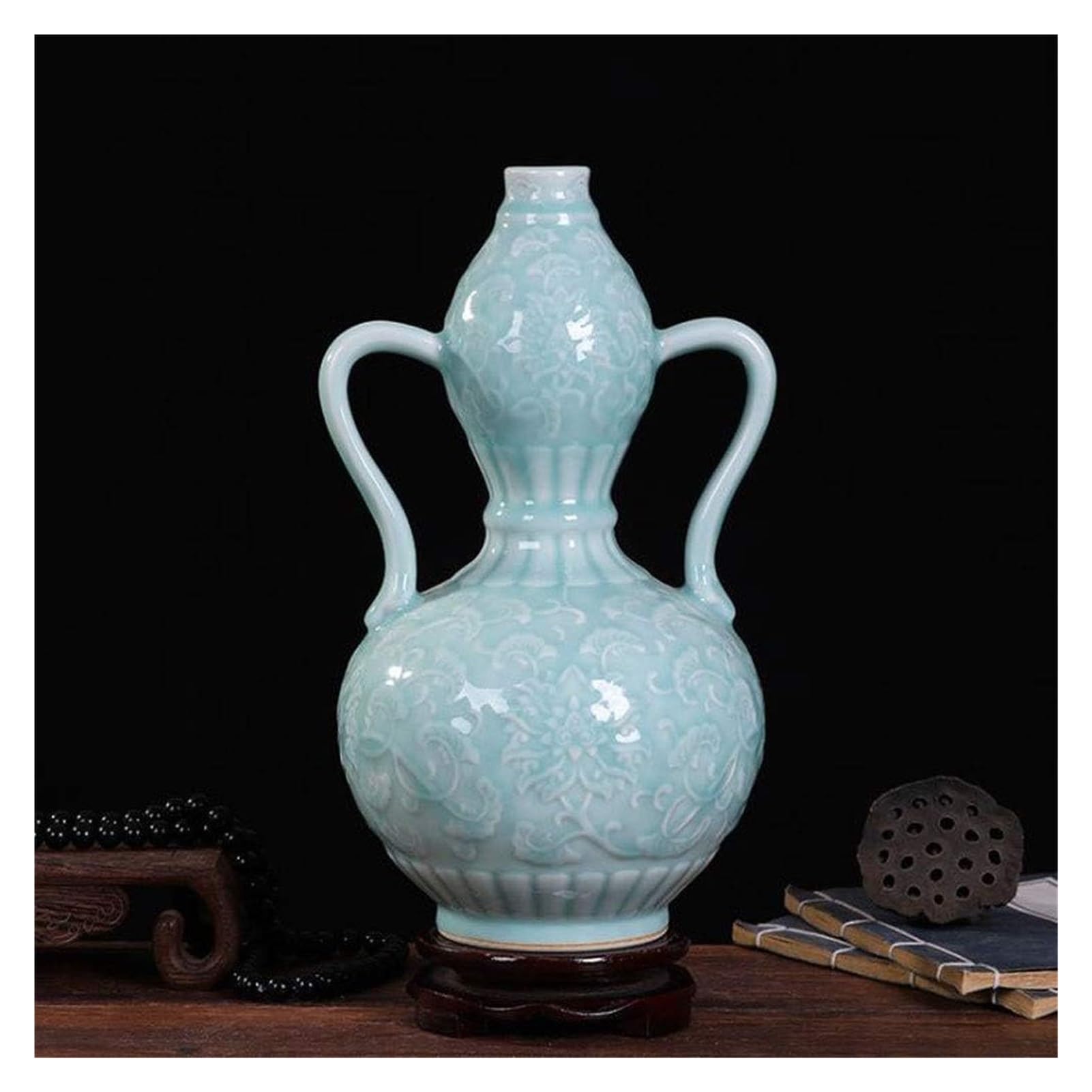Vase Desktop Household Office Wedding Party Excellent Porcelain Jingdezhen Ceramics Artificial Flowers Capital