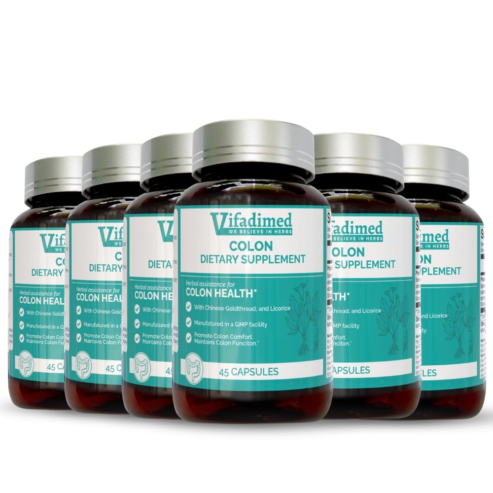 VIFADIMED® Colon Anti Diarrhea for Adults, Herbal IBS-D, Colitis Support Supplement. Herbal Gut Healing. Intestine Lining Repair. Gut Microbiome. Colon Motility. 90 Capsules — Amazon image 11