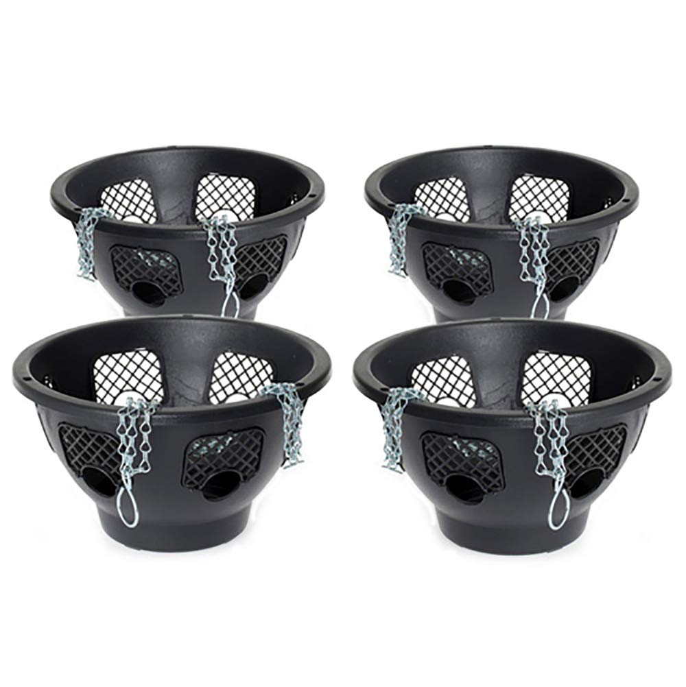 YouGarden Easy Fill Hanging Baskets Set of 4 x 12' Baskets