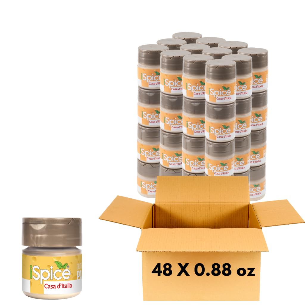 iSpice Casa d’Italia Crushed Red Pepper Pizza Seasoning Shaker – Pizzeria-Style Spice, Bulk Pack (48 Shakers, 0.61 oz Each)