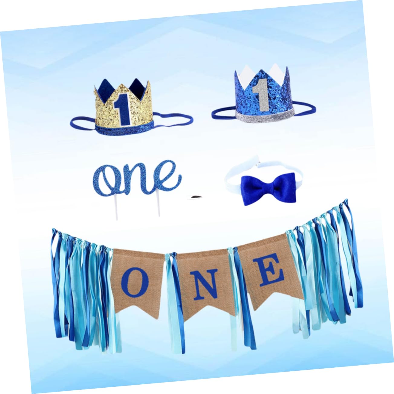 Ciieeo 12pièces Décoration De Fête Anniversaire Avec Banderole Lin Pour Chaise De Salle à Manger Décorations De Fête Et Accessoires Pour Garçon