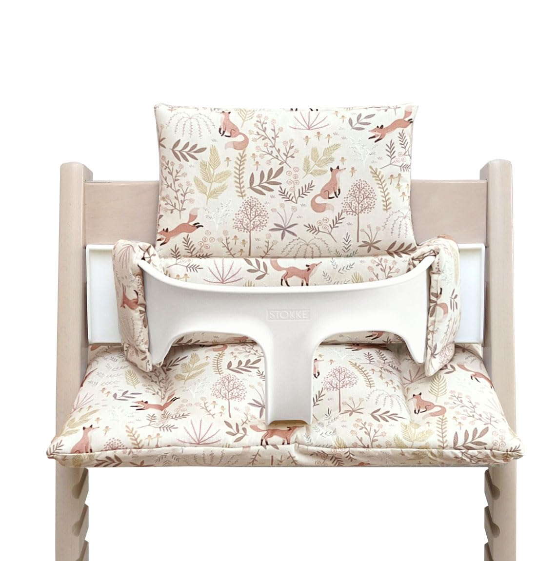 Blausberg Baby - Tripp Trapp Sitz-Kissen Set für Stokke Hochstuhl - 2-teilige Auflage/Polster/Sitzverkleinerer - Fuchs Beige, Material Oeko-TEX Standard 100 Zertifiziert