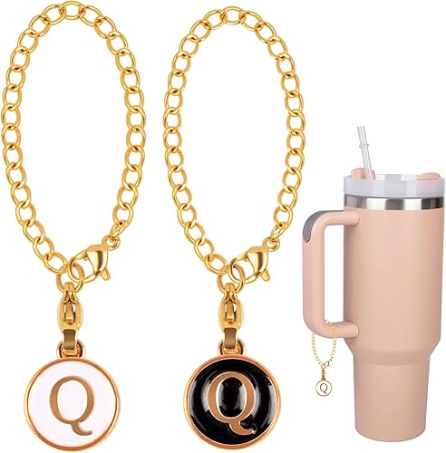 HNYTLCO 2 dijes de letra C, accesorios para Stanley, simples y modernos, con nombre de taza de identificación para vaso Stanley, cadena de