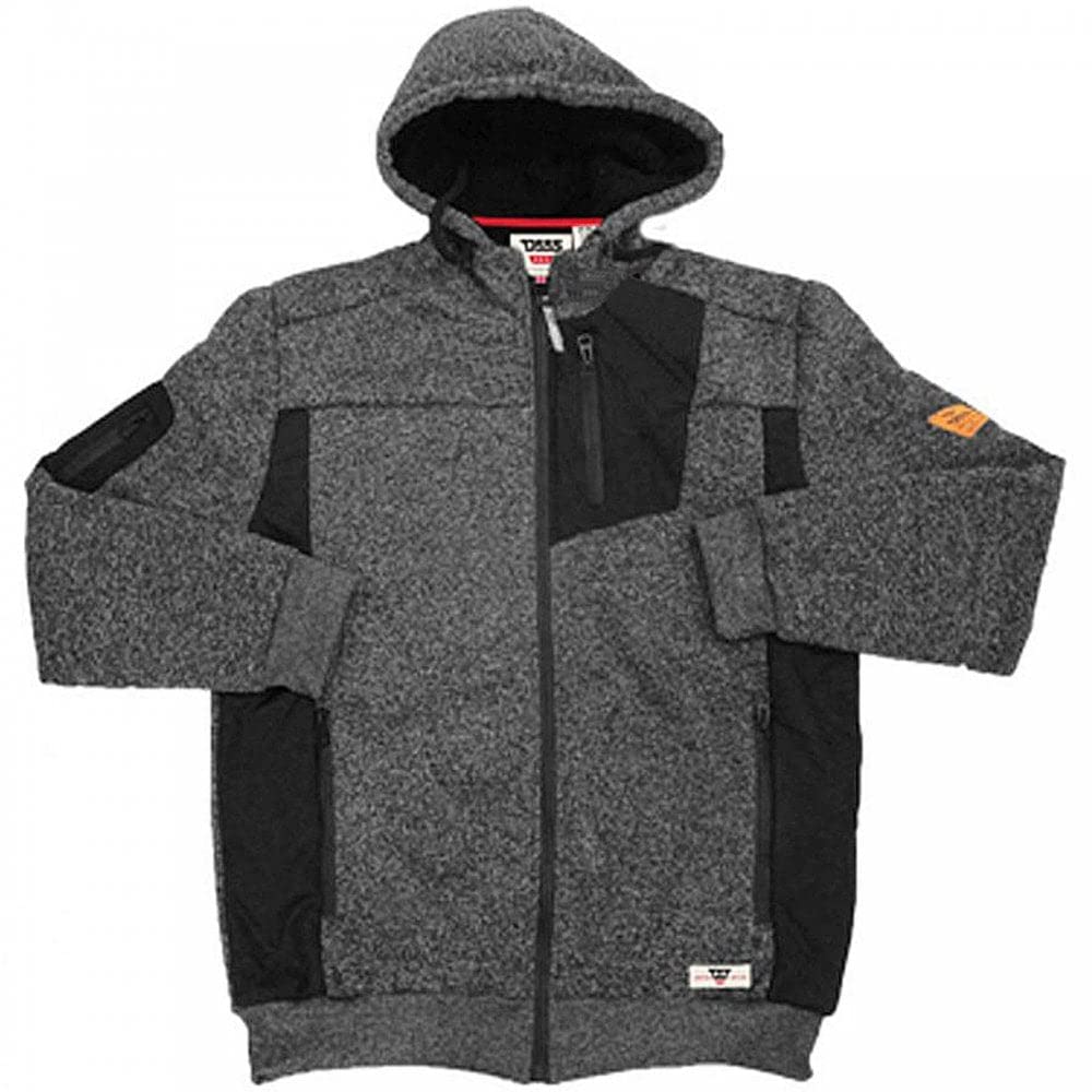 D555Men's Kingsize Crofton Sherpa Lined Zip Hoodie, Grey