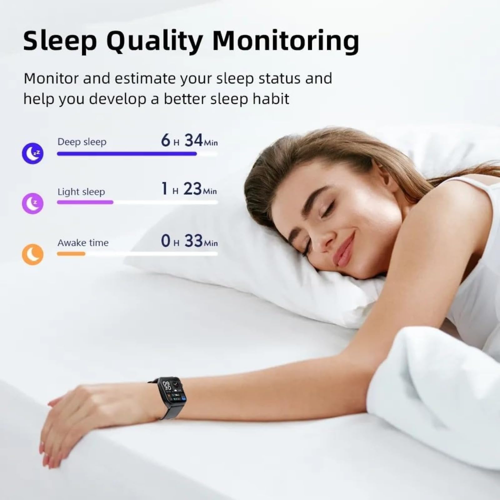 Reloj inteligente con seguimiento de fitness con llamadas Bluetooth y múltiples modos deportivos, reloj con pantalla táctil impermeable IP68 para usuarios diarios y de fitness
