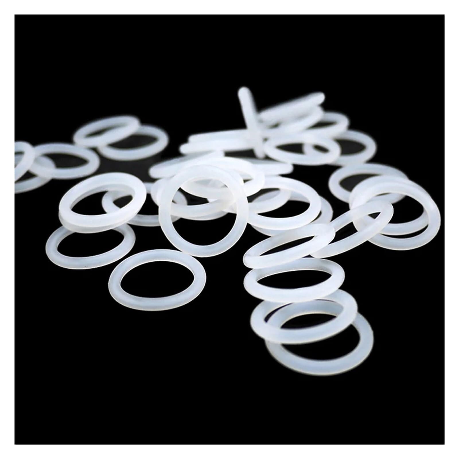 Matériel 10 pièces joint d'étanchéité en silicone blanc CS 2,4 mm OD 8-60 mm joint torique en caoutchouc de silicone de qualité alimentaire VMQ isolé rondelle d'étanchéité étanche rondelle d'emballage