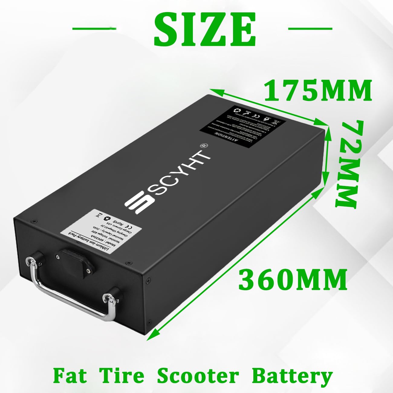 Herausnehmbarer Akku 48 V Lithium-Akku 60 V 20 Ah 18 Ah 25 Ah 30 Ah Li-Ion-Akkus 72 V Motorradakkus mit Ladegerät und BMS für Motoren von 250 W bis 1800 W