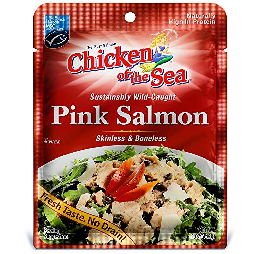 Chicken of the Sea Pink Salmon Skinless & Boneless Pouch, 5 Ounce Pouch (Pack of 12)