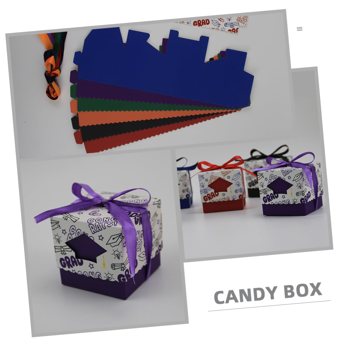 Luxshiny 50stücke Papier-süßigkeitenboxen Für Abschlussfeiern Als Gastgeschenke Und Verpackung Für Leckereien Wie Nüsse Kekse Schokolade Und Bonbons Für Partys Familienfeiern Und Geschenkbo