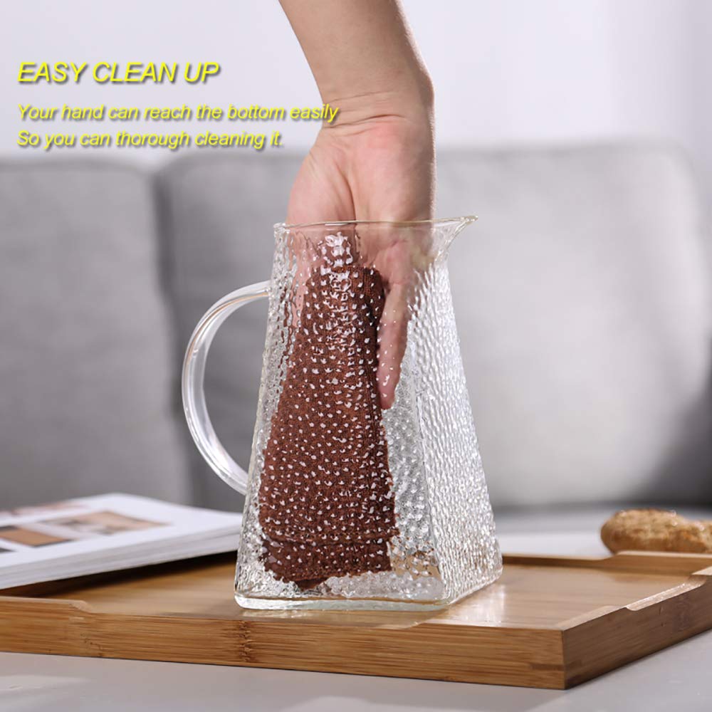 Doppelwandiger Glaskrug 1 Liter - Borosilikatglas Hält Getränke Länger Kühl