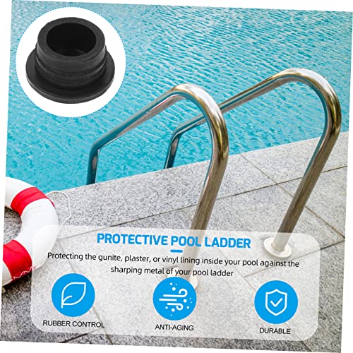 Protector de escalera para piscina de caucho negro miniatura 4
