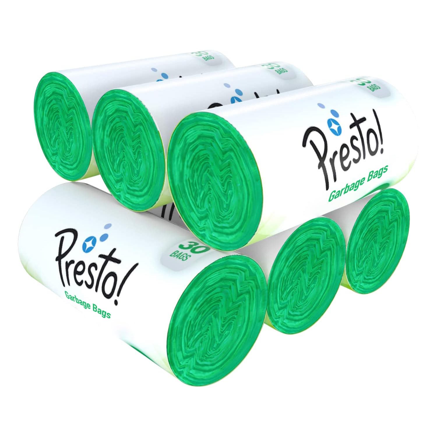 Amazon Brand - Presto! Garbage Bags | Medium | 180 Bags | 30 Bags X 6 Rolls | 19 X 21 Inches | Material Plastic | For Wet Waste | Green (B08TDFJFD1) Amazon Price History, Amazon Price Tracker