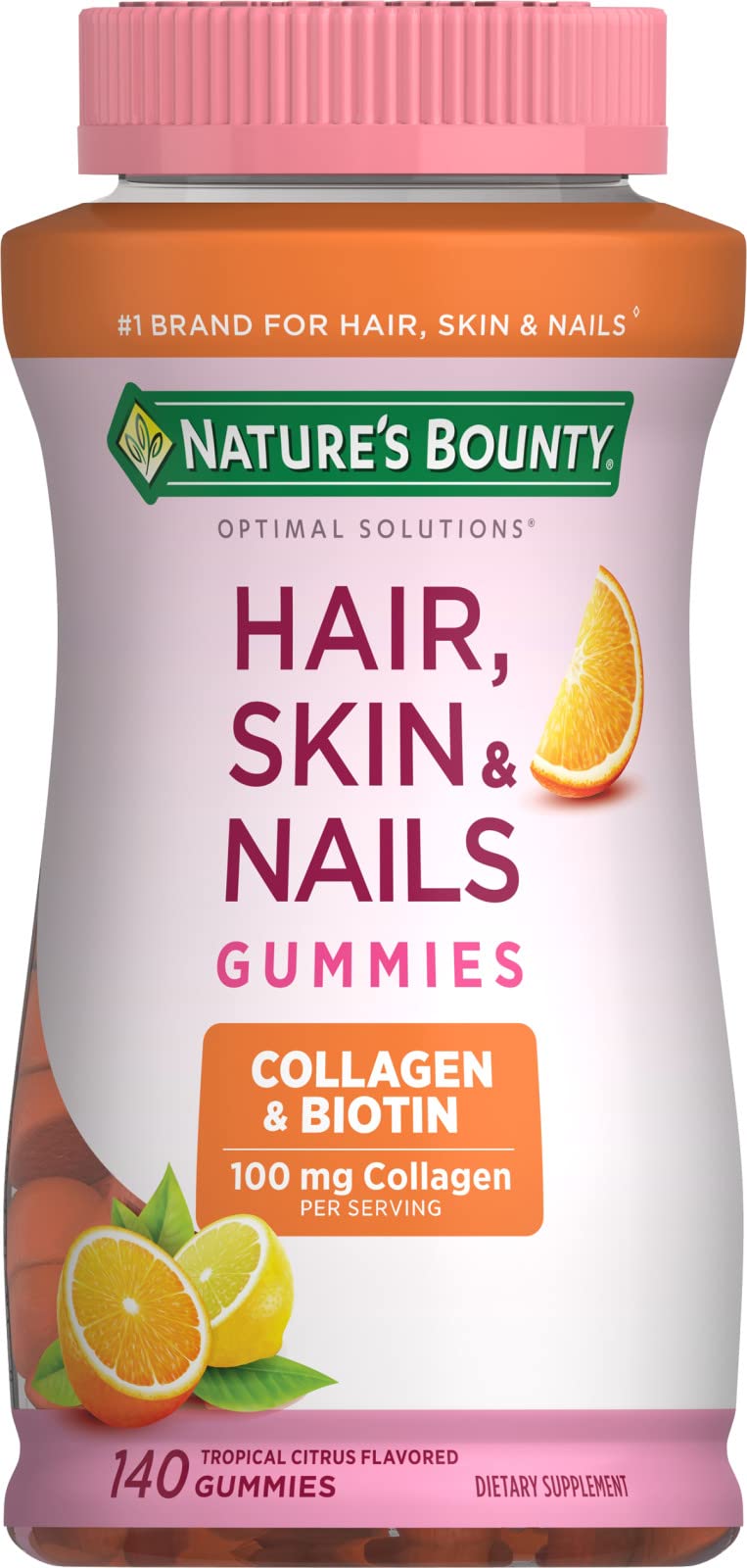 Natures Bounty with Biotin and Collagen Citrus Gummies 140 Ct