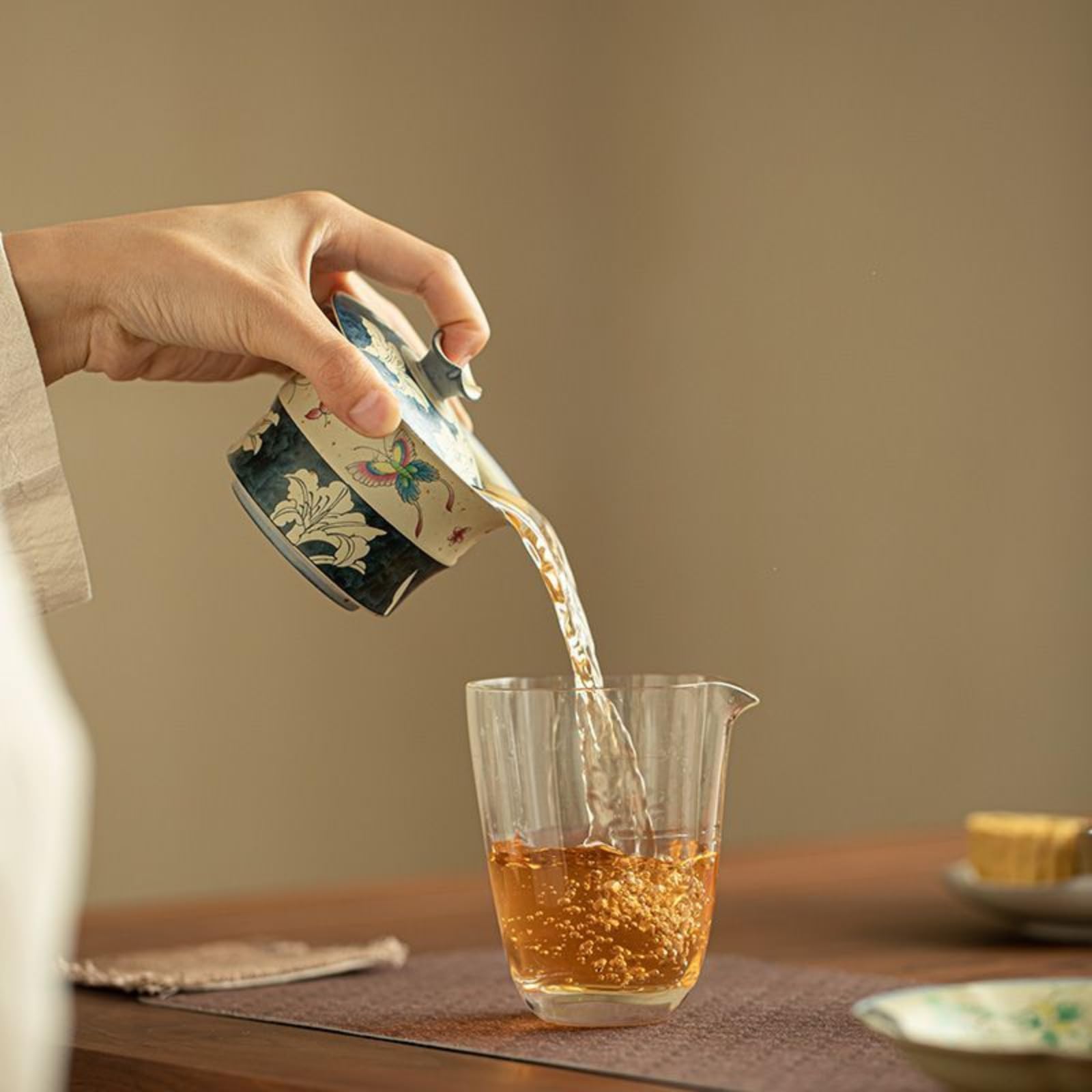 Ceramiczny Gaiwan, 150 ml, chiński styl ręcznie rysowany zestaw do herbaty Kung Fu domowa miska na herbatę