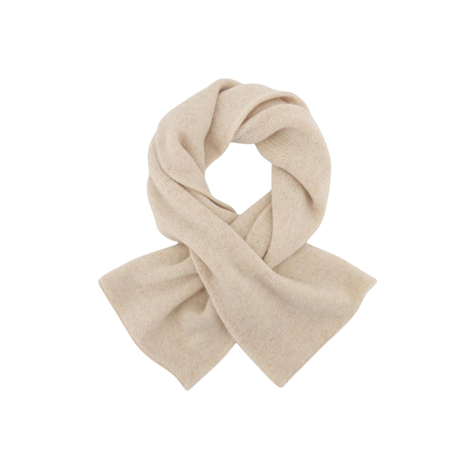 JOASIS Sciarpa Donna Sciarpa da Donna Invernale Lavorata A Maglia in Finta Lana, Scialle alla Moda, Semplice Sciarpa al Collo Piccola-off White-76 * 18 Cm