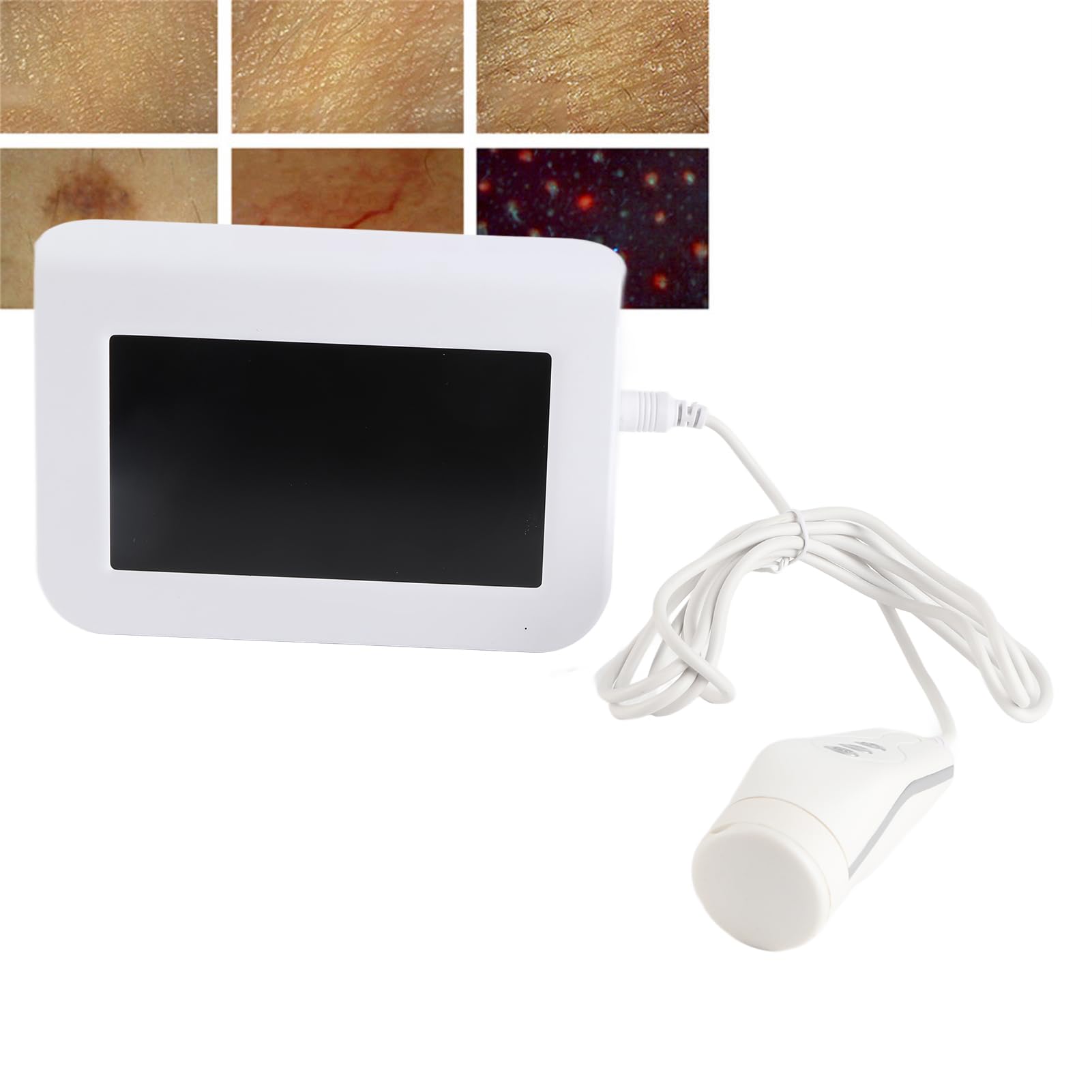 Hautdiagnose-Haaranalysator, 7-Zoll-LCD-Bildschirm, Ladetyp, Kopfhaut, Haarfollikel, Haut, Haardetektor, Analysegerät, Professioneller Hautöl-Feuchtigkeits-Vergrößerungstester, 100-240 V(EU)