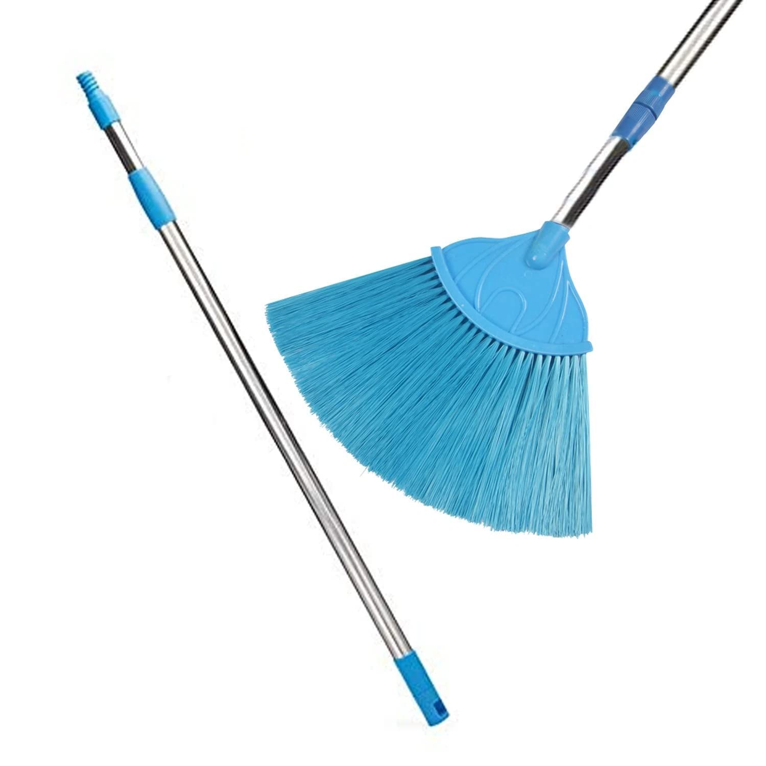 JEXE [5 ft] Broom with Long Stainless Steel Rod and Extendable Cobweb Cleaner Stick Handle Brush Use in Fan, Ceiling, and Roof Cleaning - Multicolor (B0C89VP9H6) Amazon Price History, Amazon Price Tracker