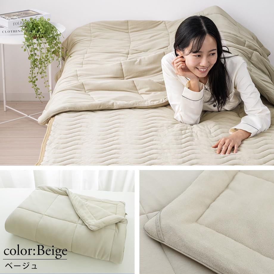 Amazon｜ヘンプリネン 麻混 ひんやり ふんわり パイル キルト