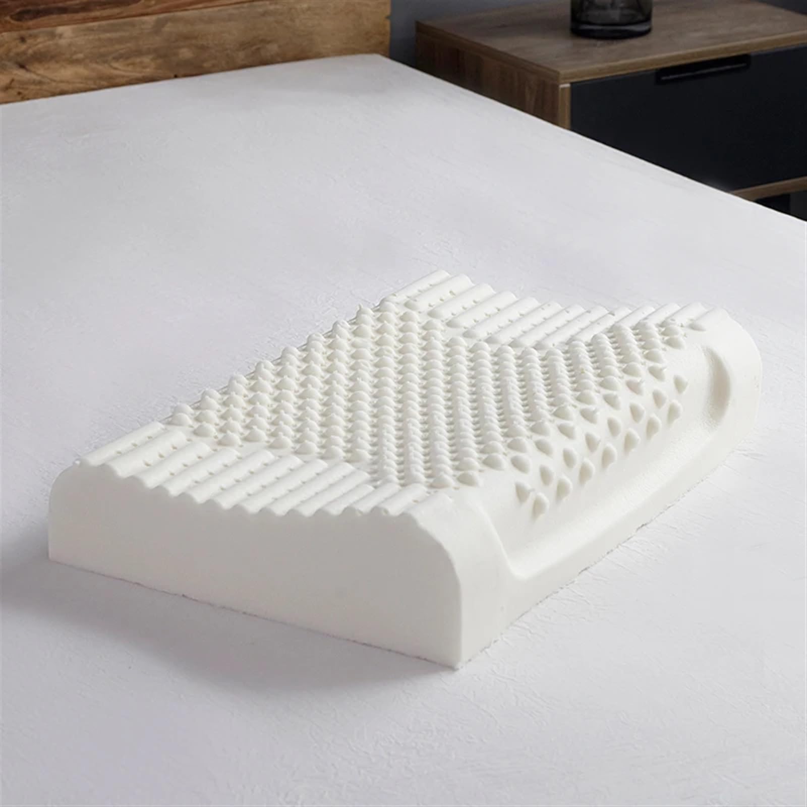 Latex-Nackenkissen Naturlatex-Kissen, Massage-Schlafkissen, Halswirbelsäule, orthopädische Kissengrößen, 1 Stück Latex-Kopfkissen