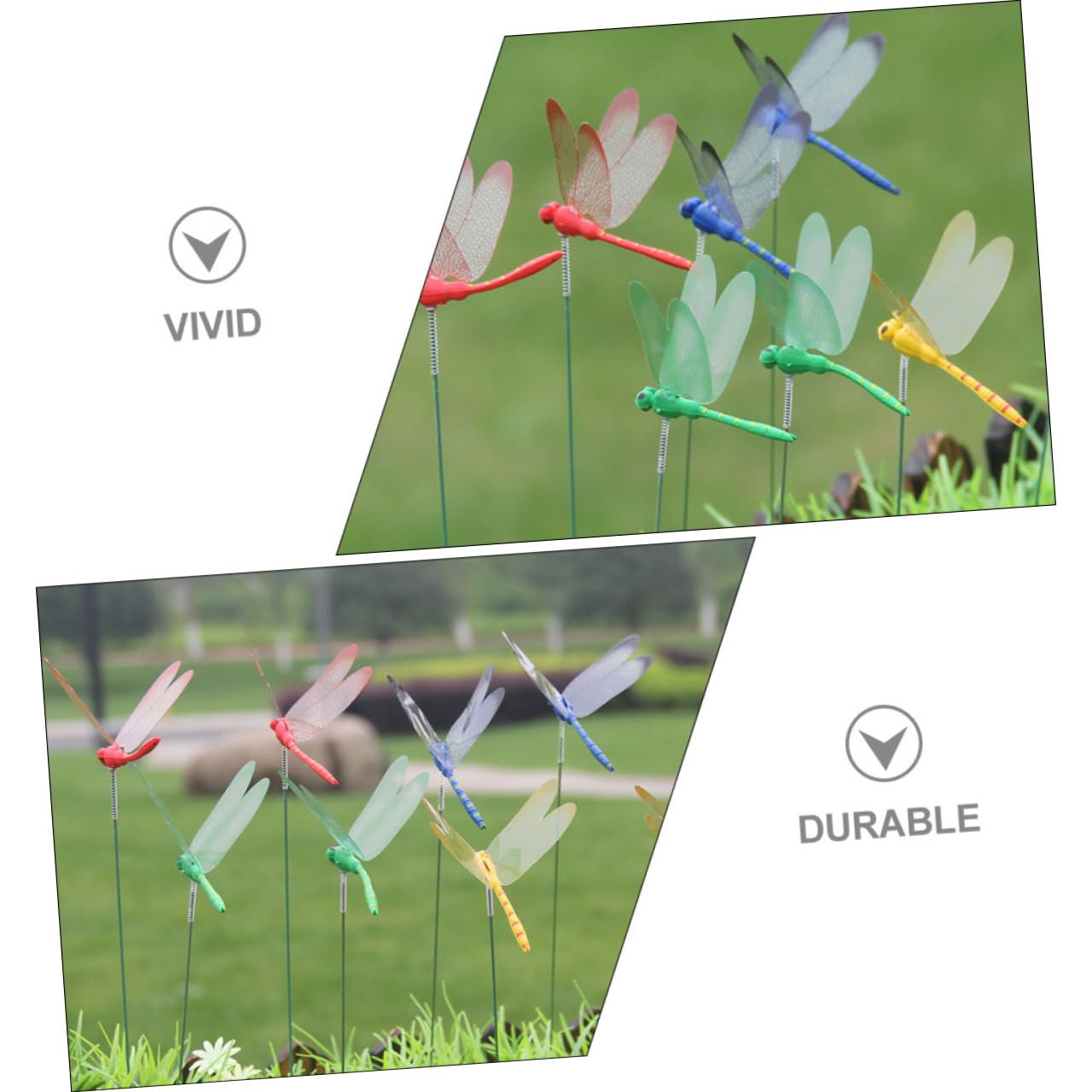 SUPVOX 100pezzi Decorazioni Giardino Plastica Forma Di Libellula Ornamenti Da Giardino Segnaposto Per Cortile e Decorazioni Per Esterni Facili Da Inserire Nel Terreno