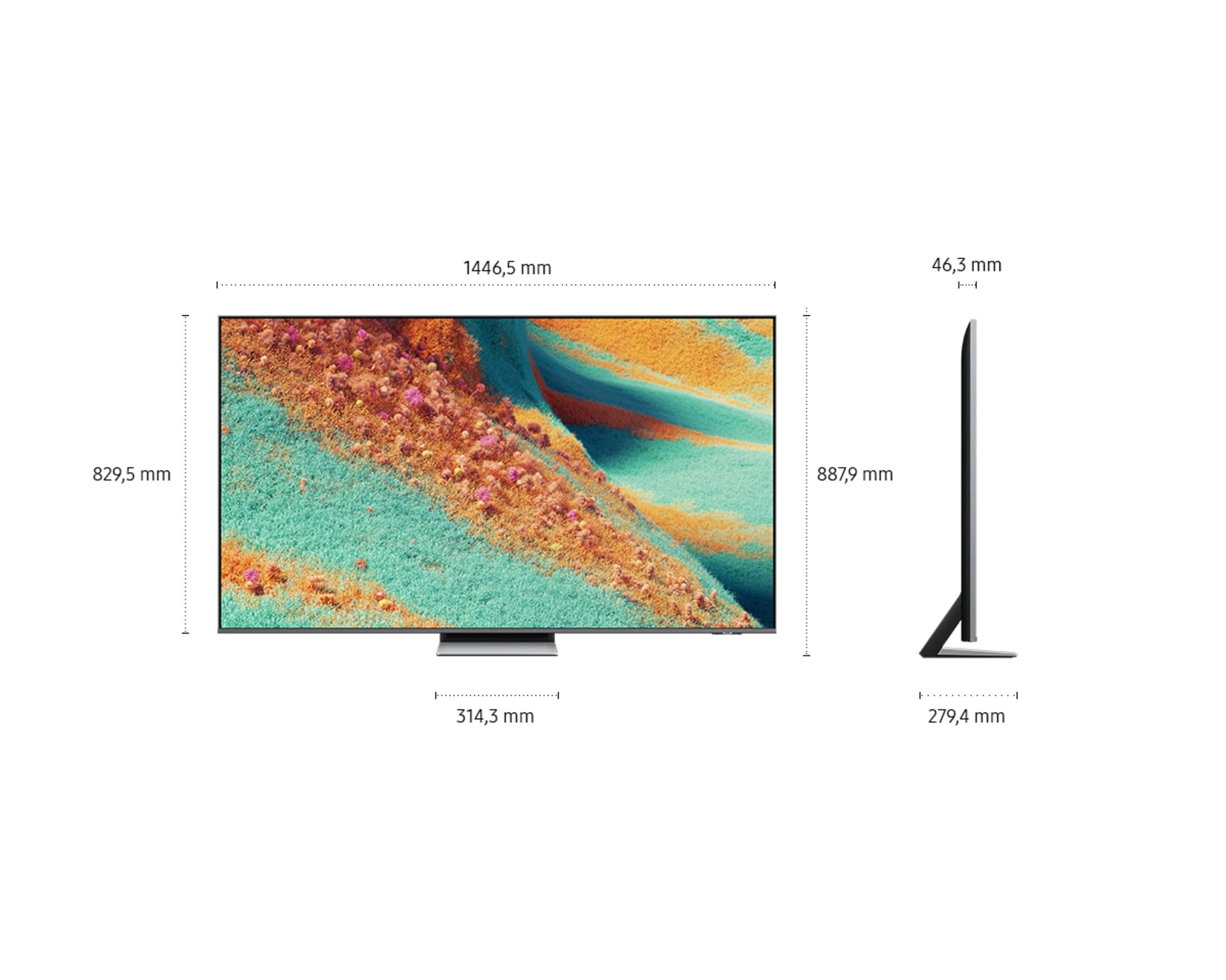 Samsung Neo QLED 4K QN85F Telewizor, 65” (163 cm), Mini LED, procesor NQ4 AI Gen2, Quantum Matrix Technology Slim, Motion Xcelerator 144 Hz, AirSlim Design (wersja węgierska)