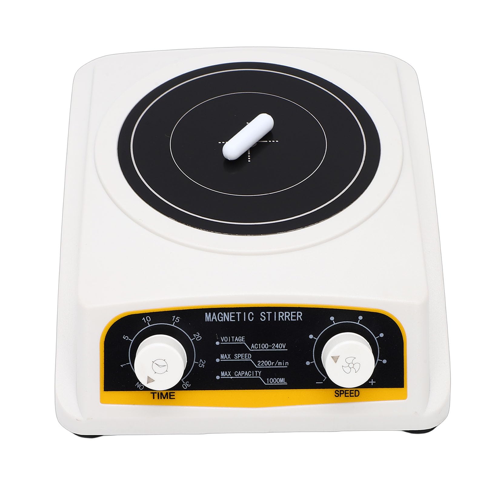 Brrnoo Agitatore Magnetico da Laboratorio 150-2200 Giri/min Miscelatore con Piastra di Agitazione con capacità di 1000 Ml Promemoria Cicalino Timer Motore 8 W per (Spina europea 100-240V)
