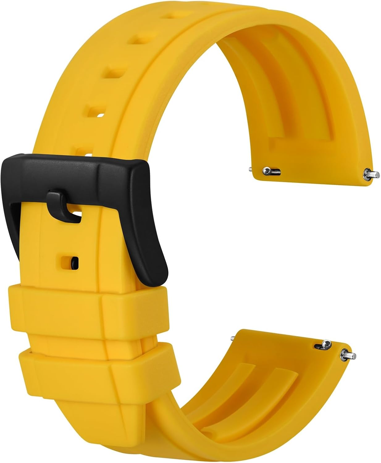 Anbeer Premium Silicone Watch Bands,Quick Release Rubber Watch Strap for Men and Women, Choose Color & Width 18mm 20mm 22mm 24mm