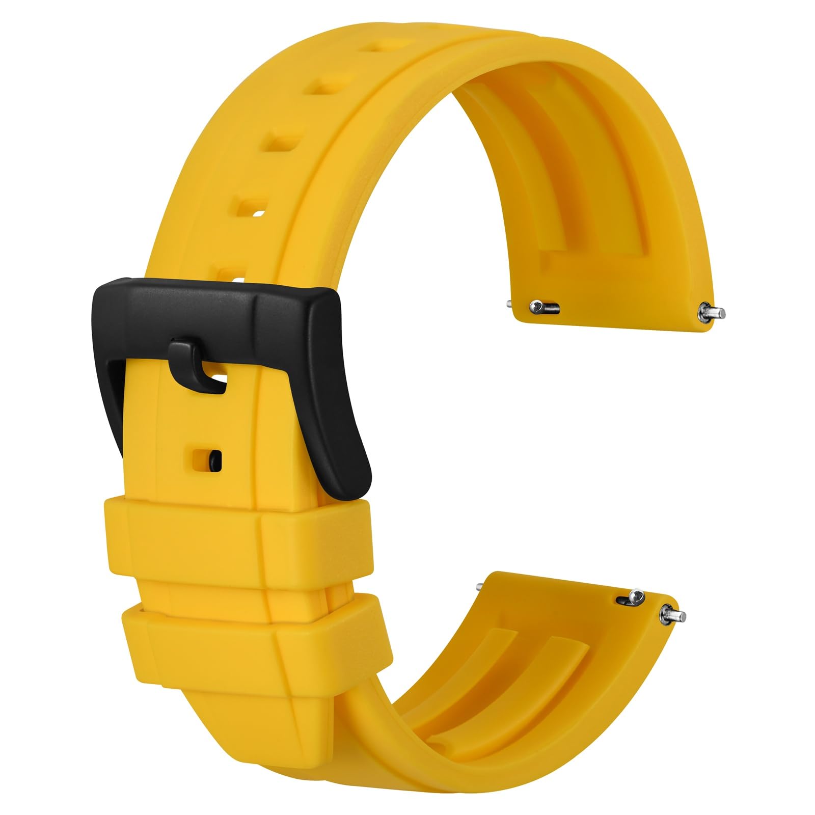 Anbeer Uhrenarmband aus Leder mit Schnellverschluss, echtes