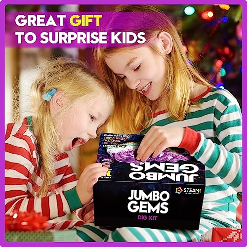 Xxtoys Gemstone Dig Kit - Dig Up 18 Real Gemstones And Crystals - Science Kits For Kids, Stem Toys For Age 6-8, Great Educational Geology Gifts For Boys & Girls Ages 5-7 #TOP1