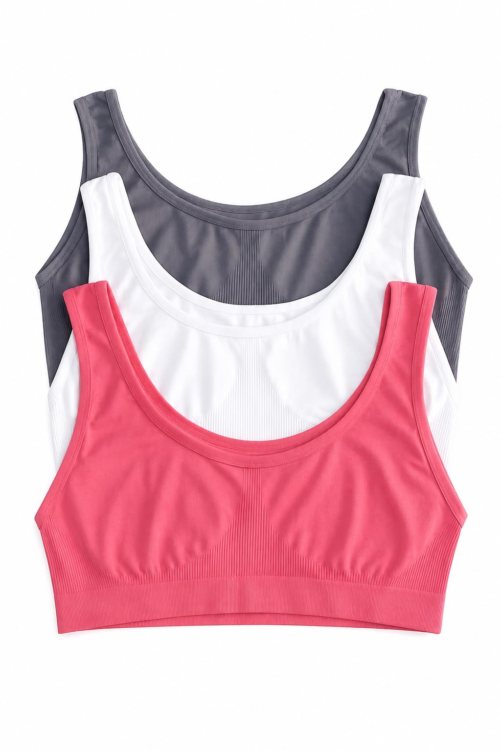 Air Bra for Women Combo Pack Non Padded Sports Bra for Women Seamless Wireless Full Coverage Bra Breathable Moisture Wicking Stretchable Comfort Sports Innerwear Slip On Hook Free-picture-29